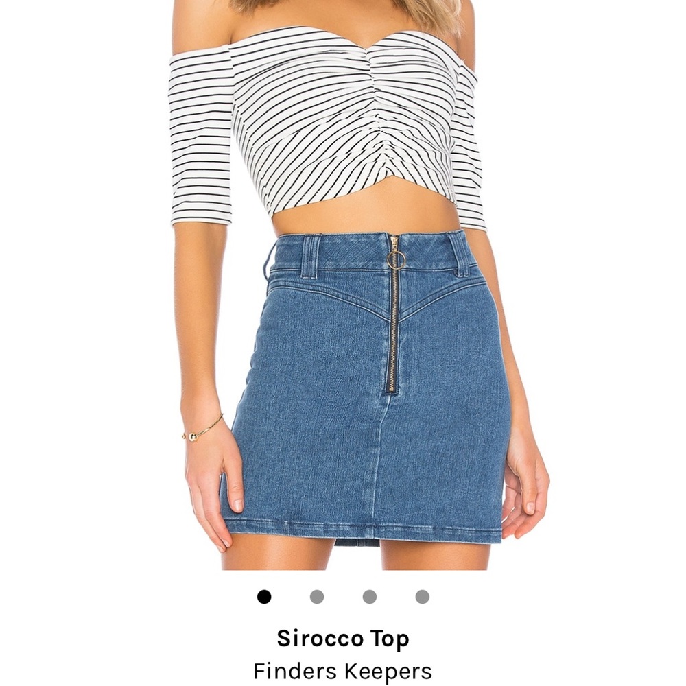 Sirocco black stripe crop top